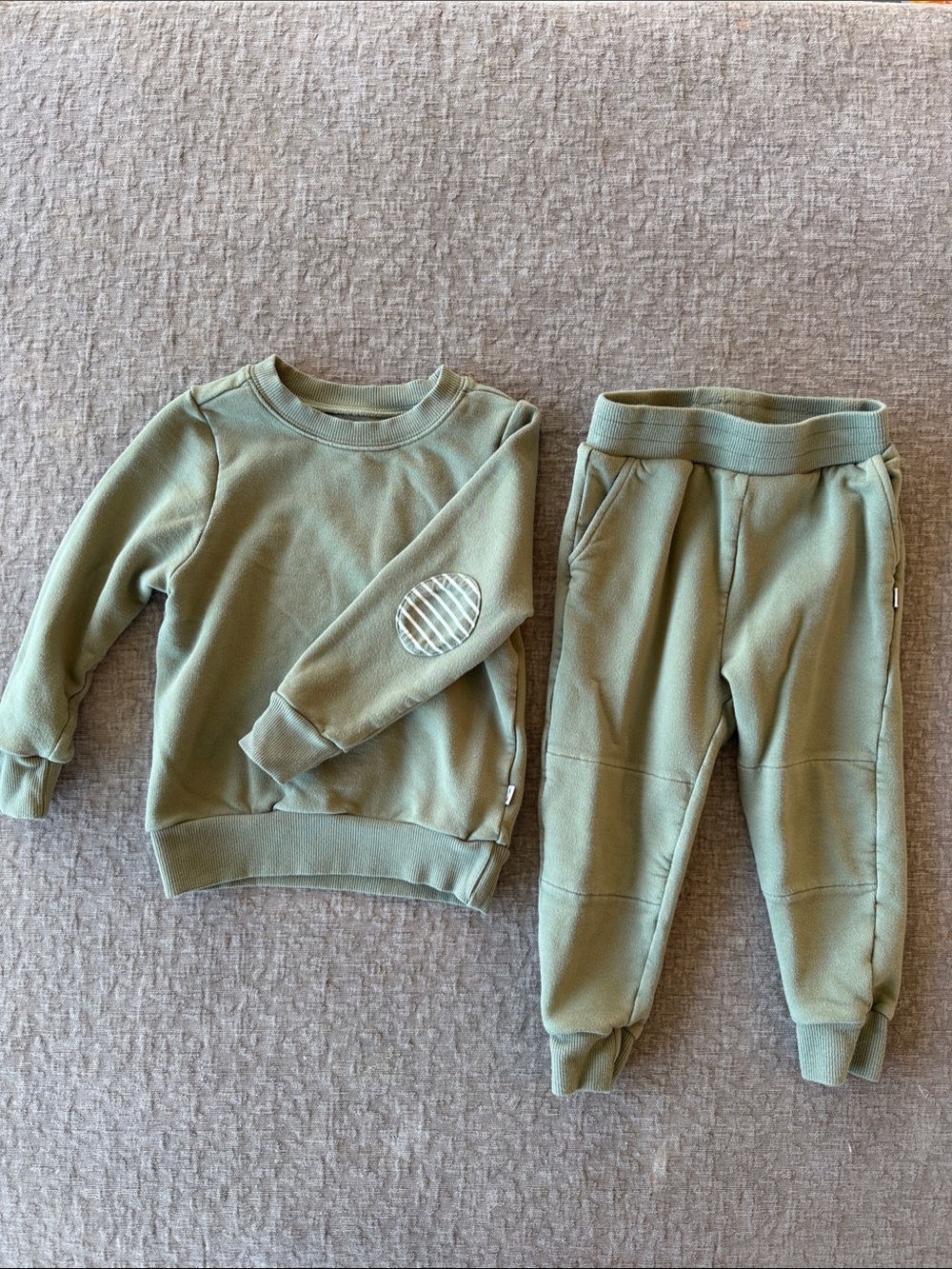 Little Sleepies Olive Green Sweatshirt & Joggers Set